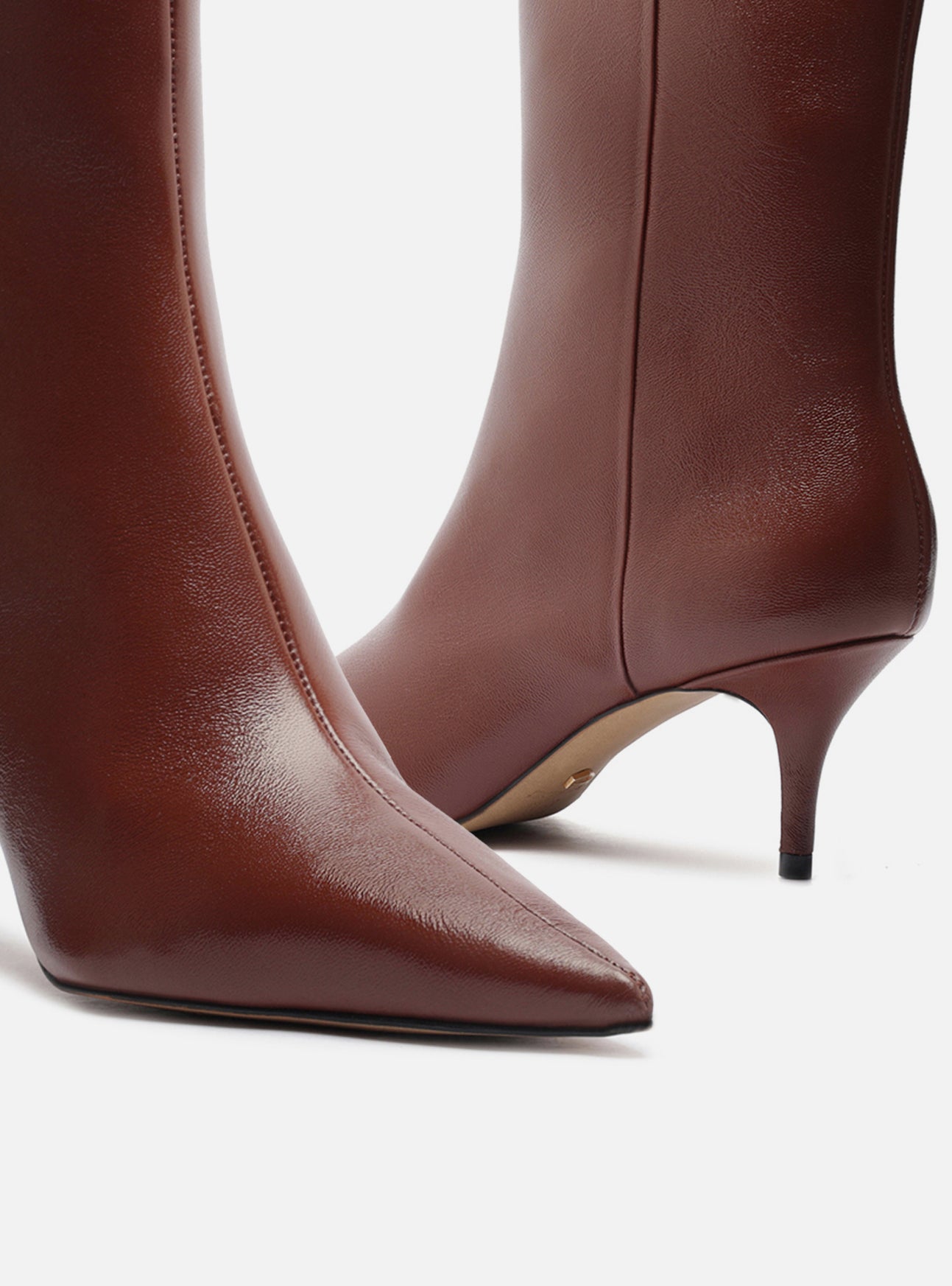 Sasha Low Stiletto Leather Boot Boot F/25
