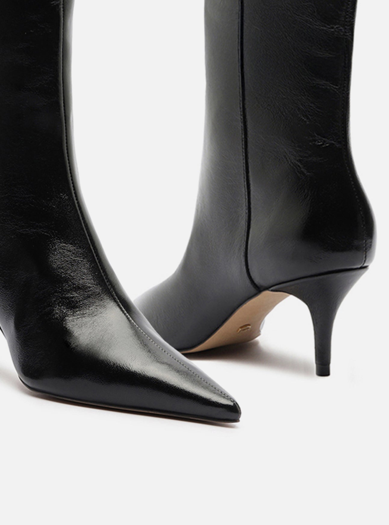 Sasha Low Stiletto Leather Boot Boot F/25