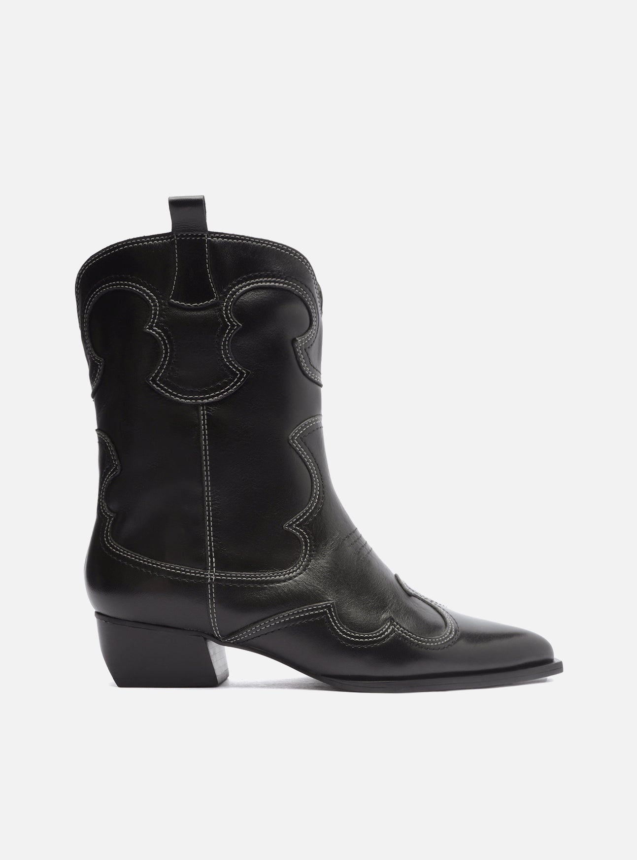 Giovanna Leather Block Boot Booties PRE FALL 24