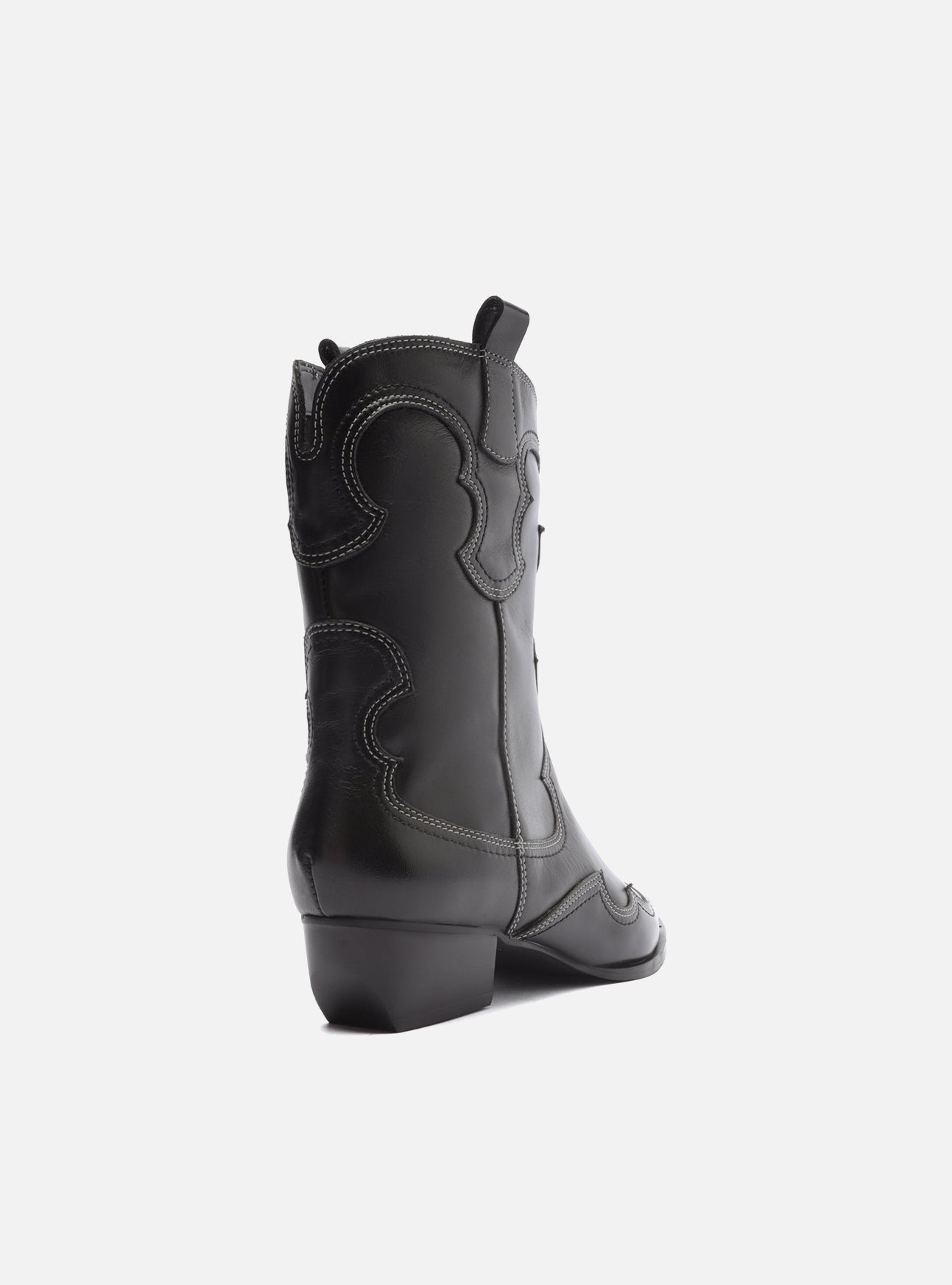 Giovanna Leather Block Boot Booties PRE FALL 24
