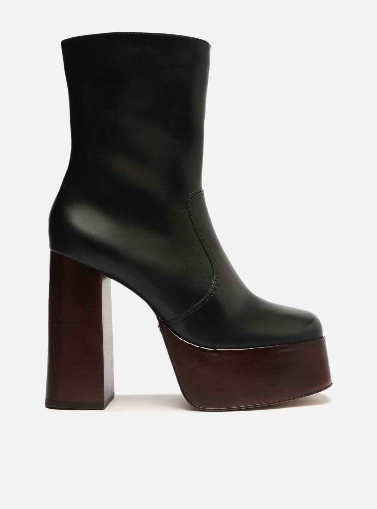 Chloe Leather Block Boot Booties FALL 23