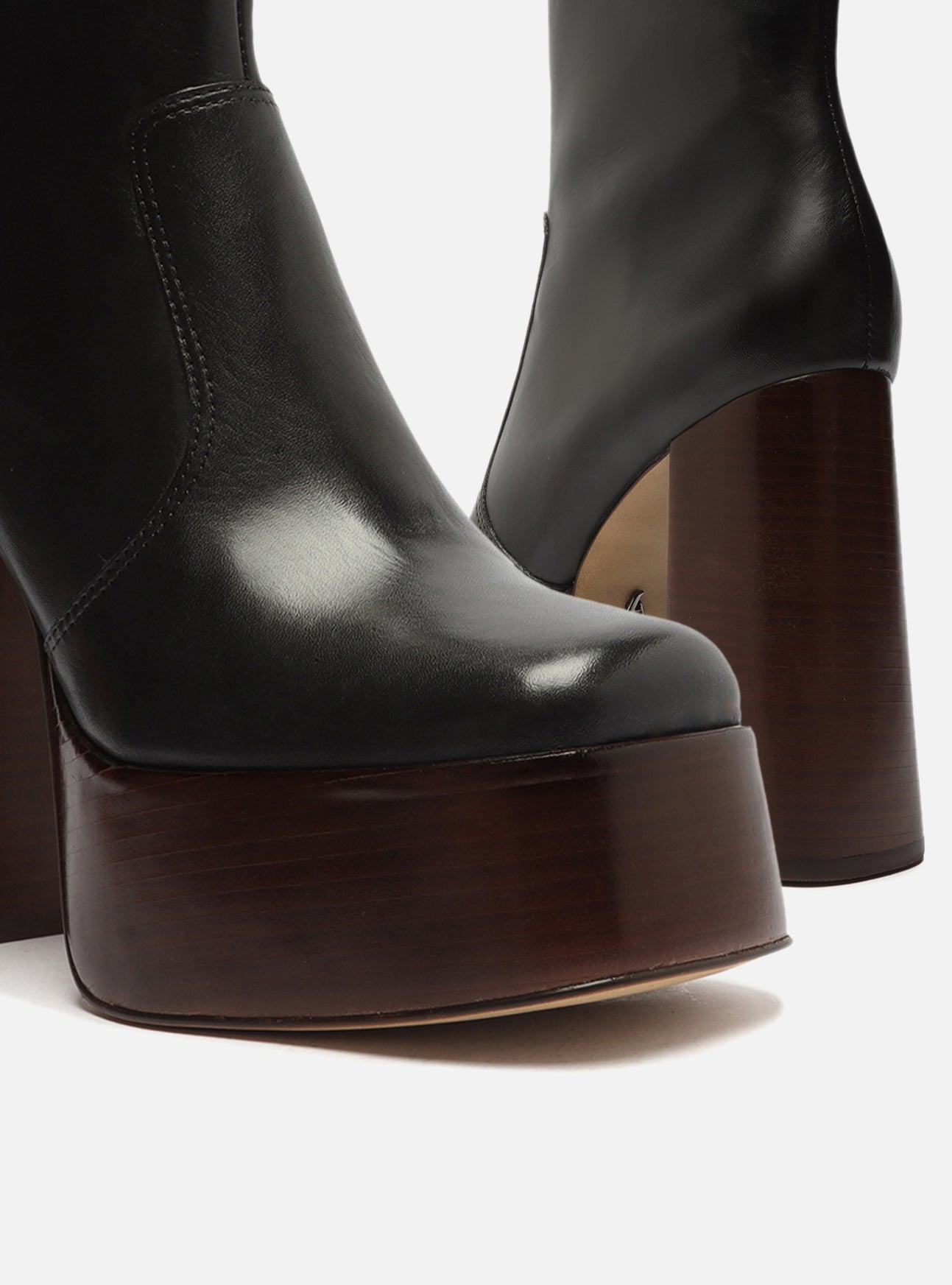 Chloe Leather Block Boot Booties FALL 23