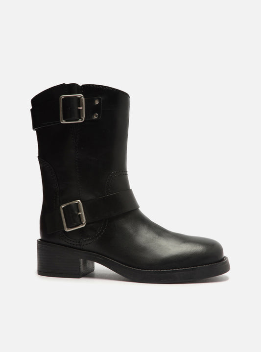 Lucy Leather Block Boot Booties FALL 23
