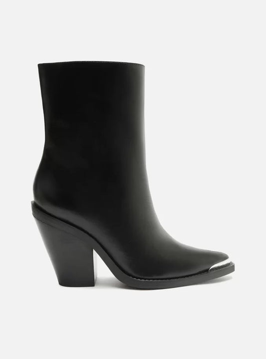 Peyton Leather Block Boot Booties FALL 24