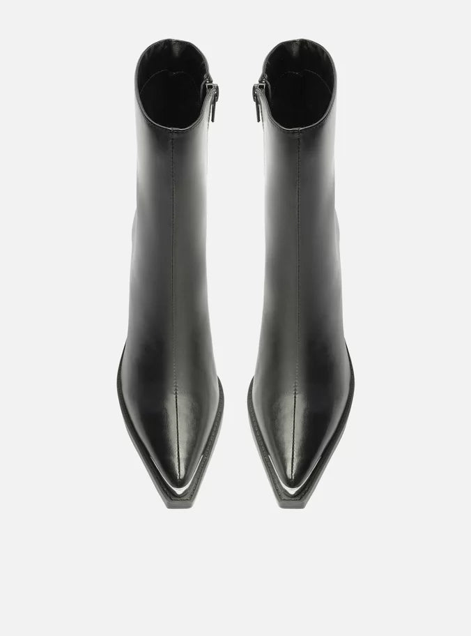 Peyton Leather Block Boot Booties FALL 24
