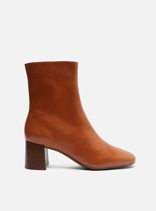 Rebecca Leather Block Boot Booties FALL 24