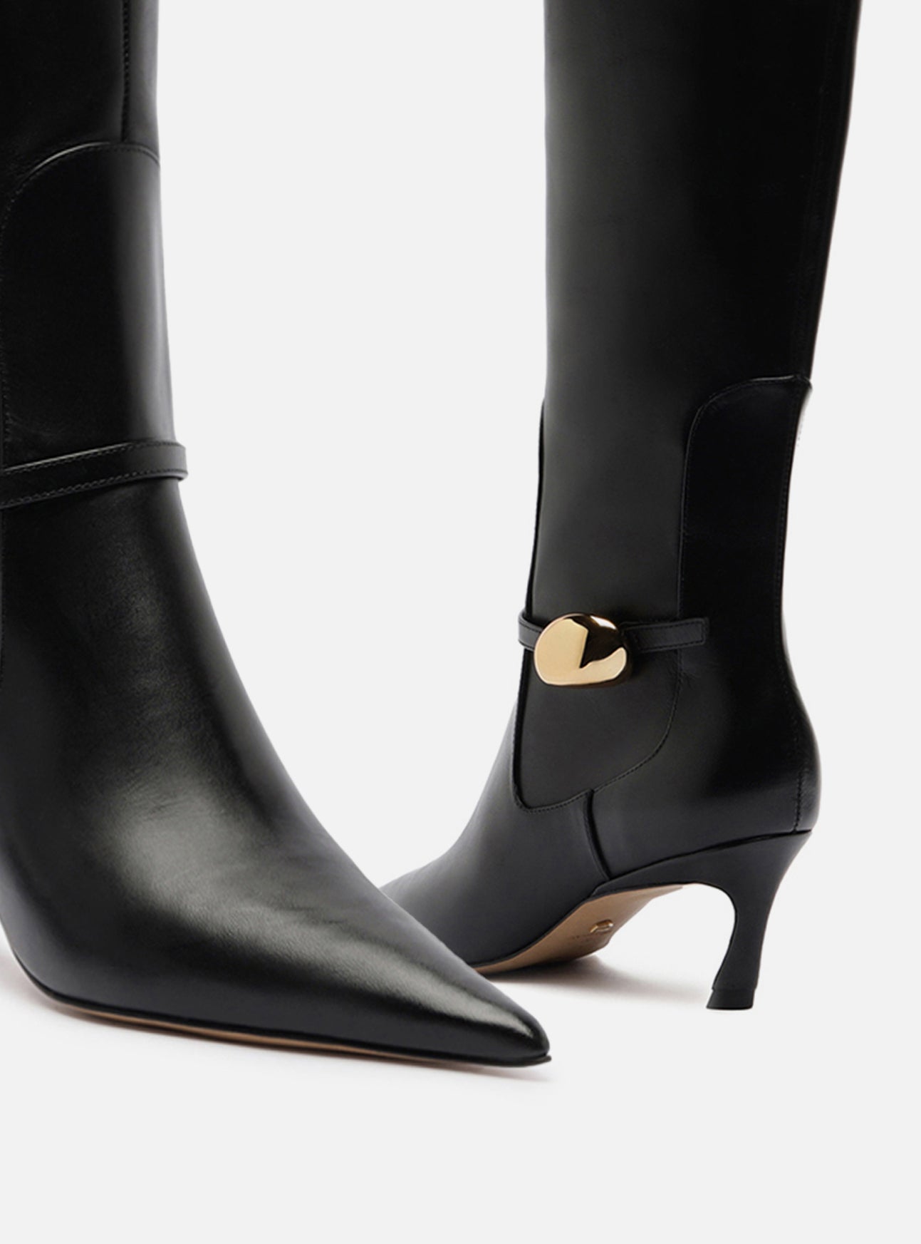 Farrah Low Stiletto Leather Boot Boot F/25