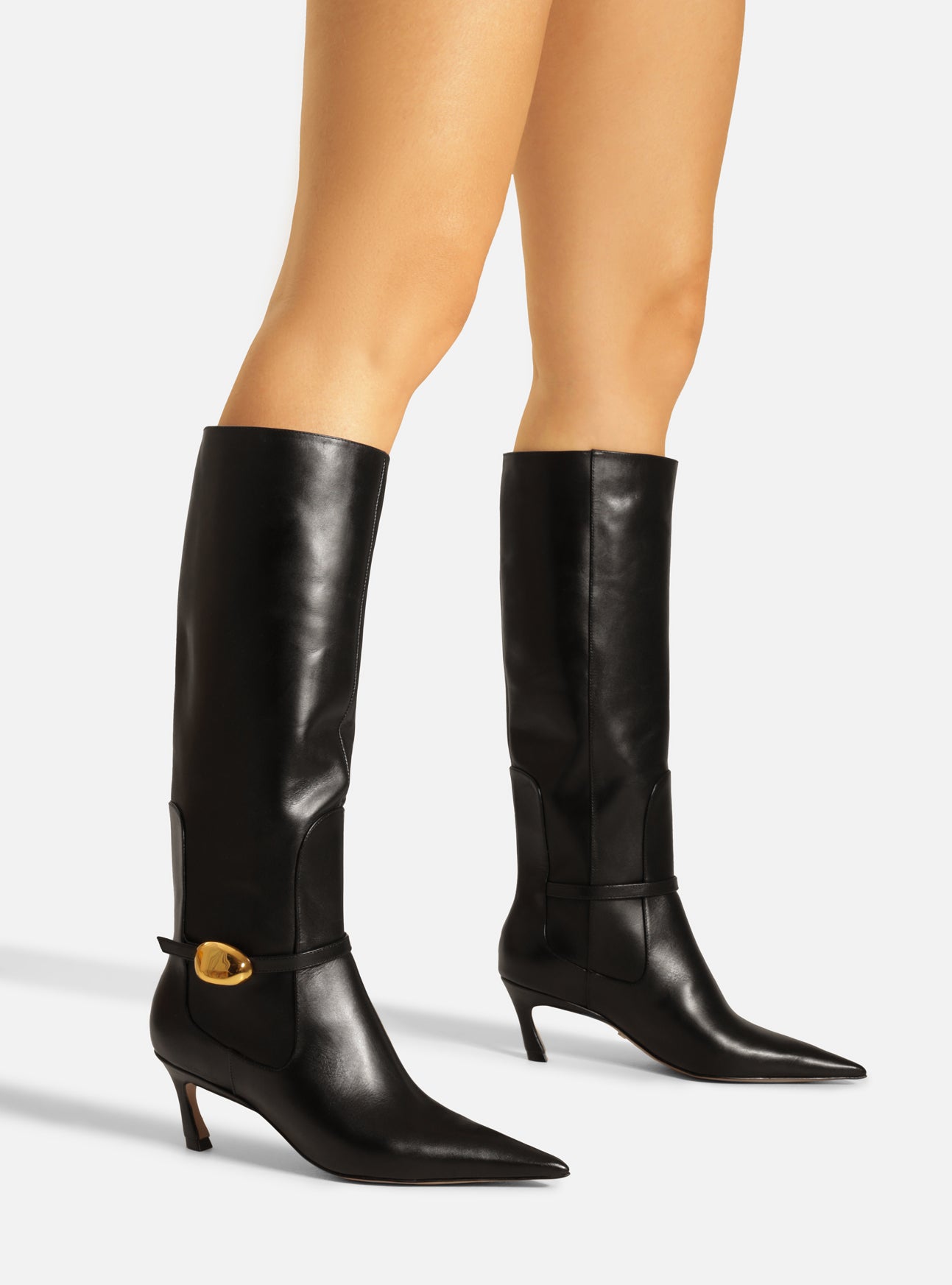 Farrah Low Stiletto Leather Boot Boot F/25
