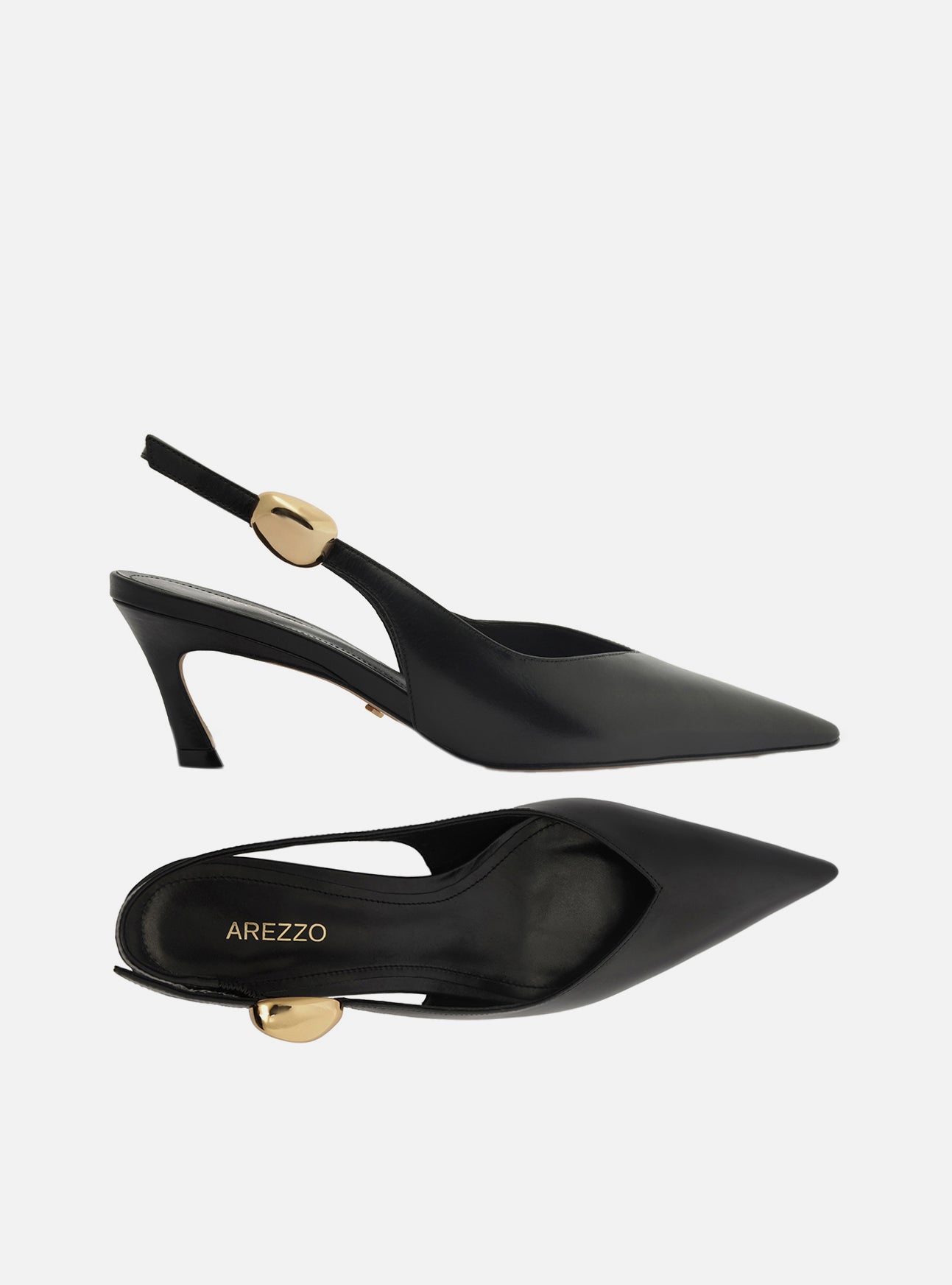 Farrah Low Stiletto Leather Pump Pumps F/25