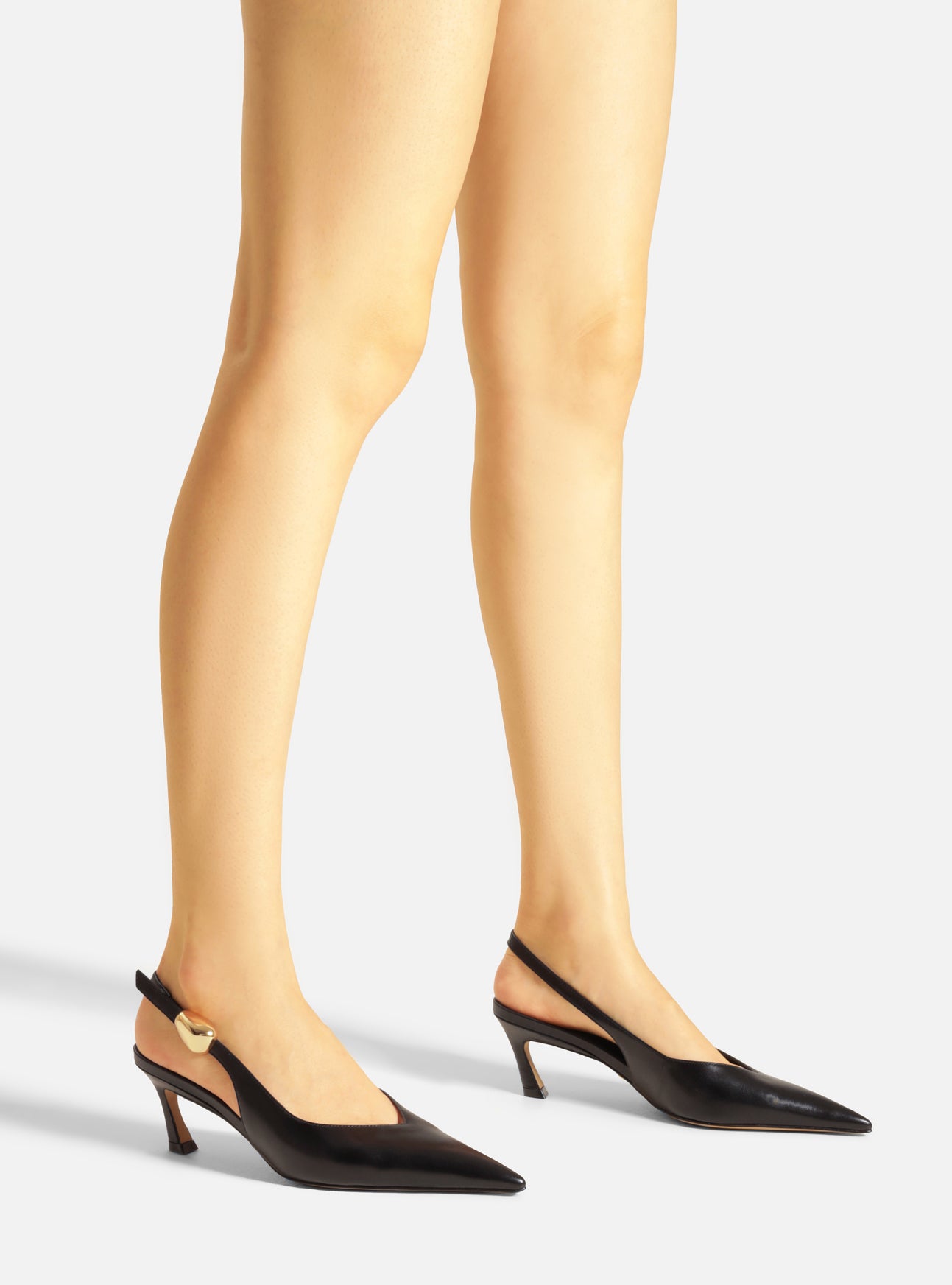 Farrah Low Stiletto Leather Pump Pumps F/25
