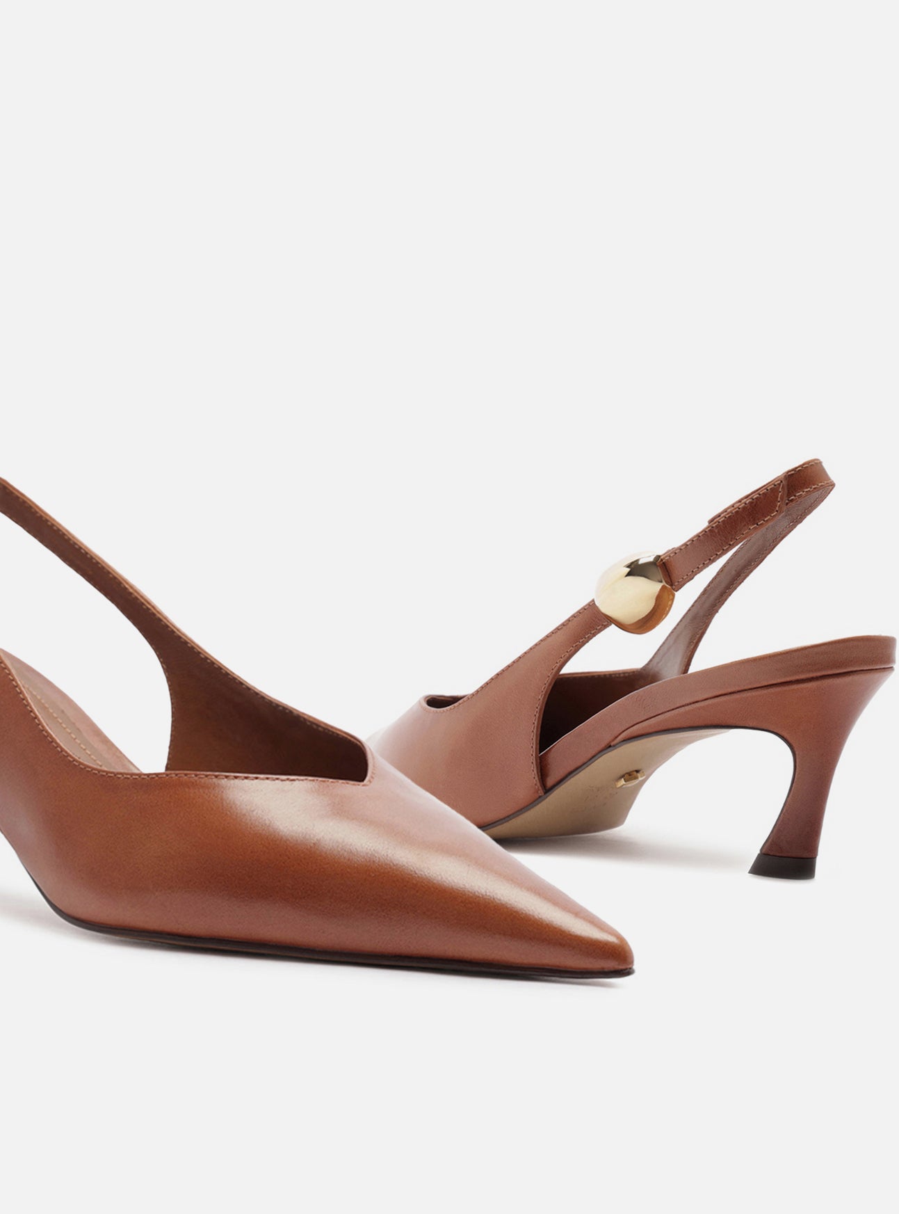 Farrah Low Stiletto Leather Pump Pumps F/25