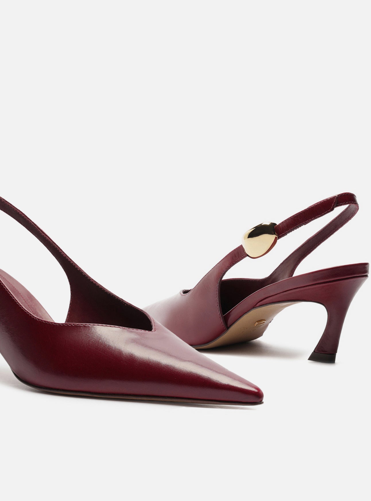 Farrah Low Stiletto Leather Pump Pumps F/25