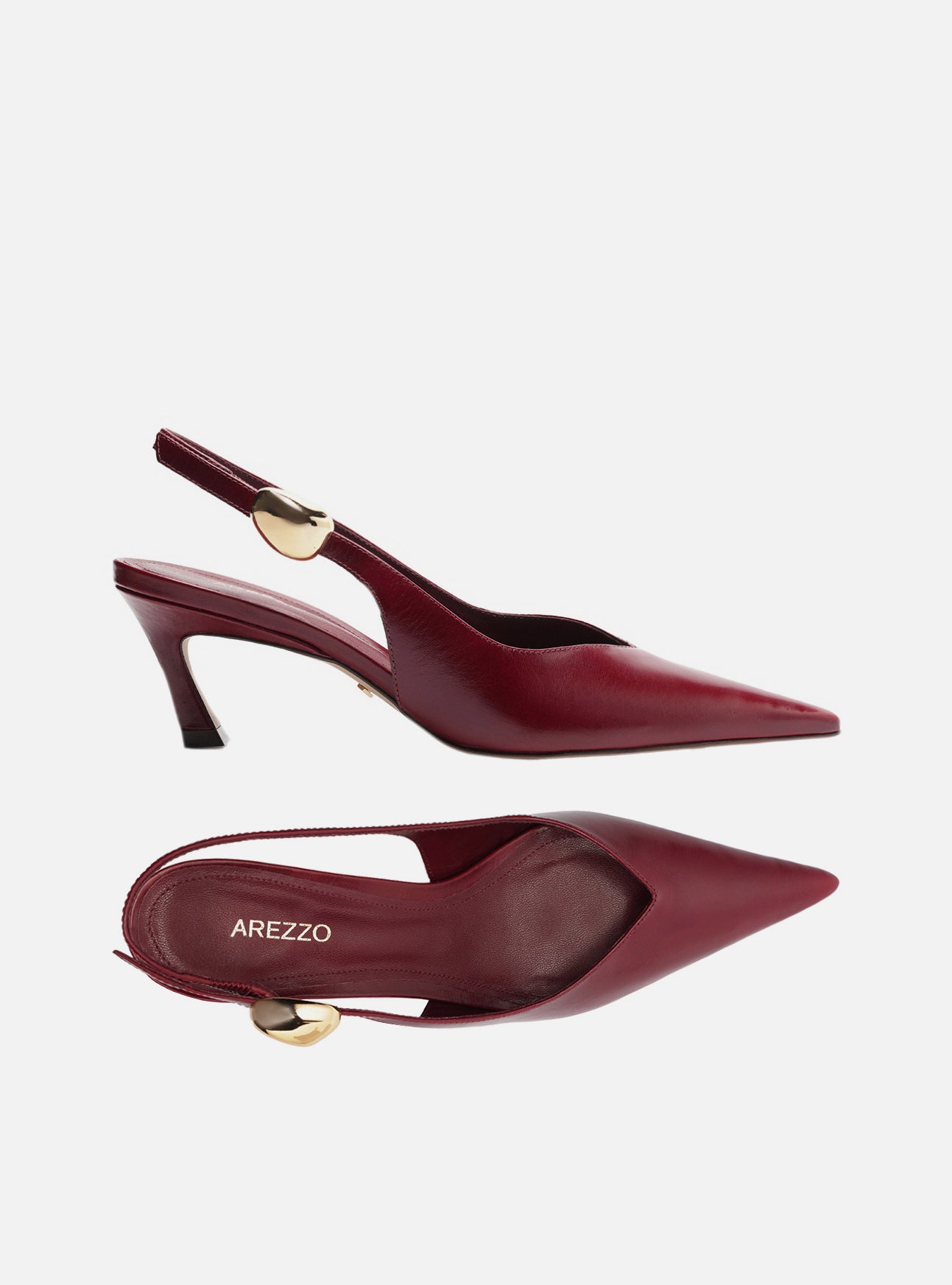 Farrah Low Stiletto Leather Pump Pumps F/25