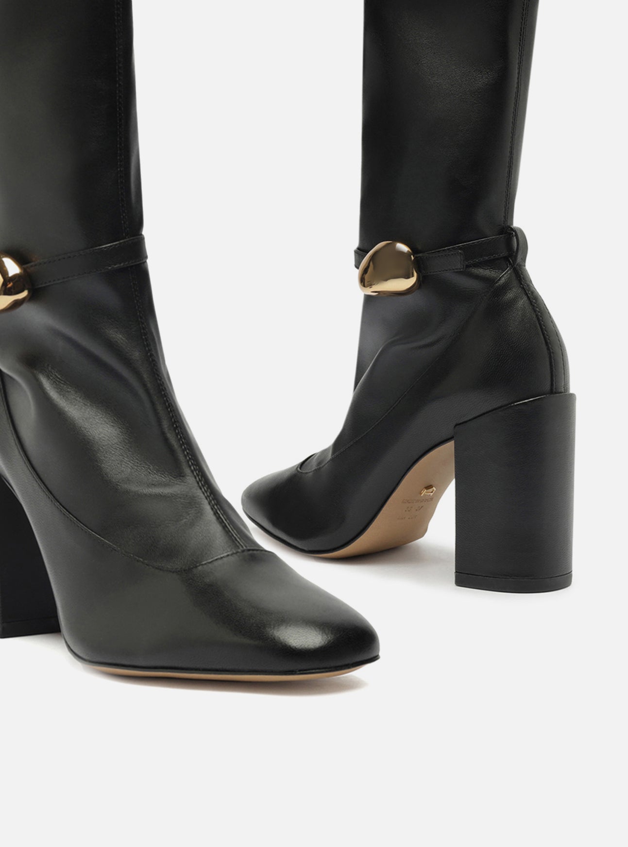 Farrah High Block Leather Boot Boot F/25