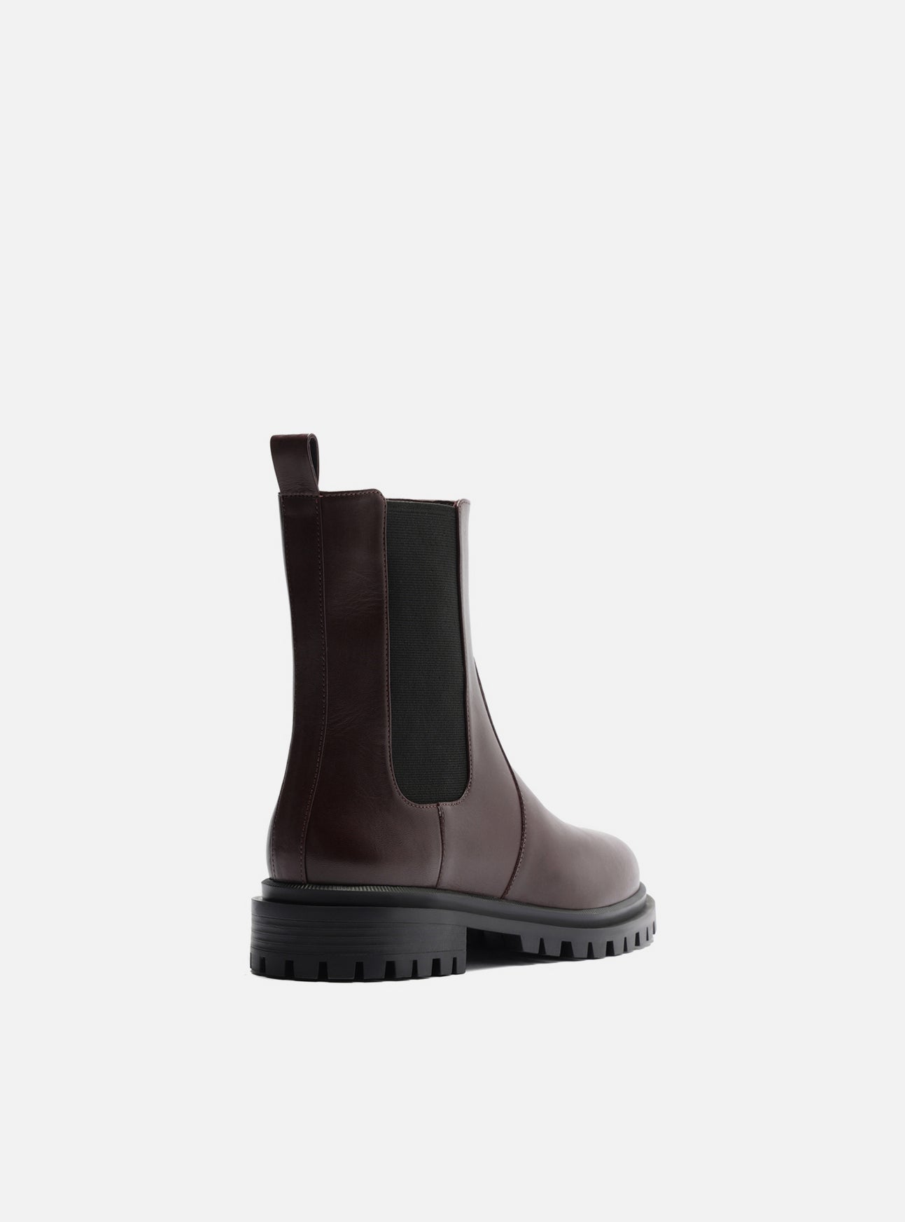 Brandy Low Block Leather Boot Boot F/25
