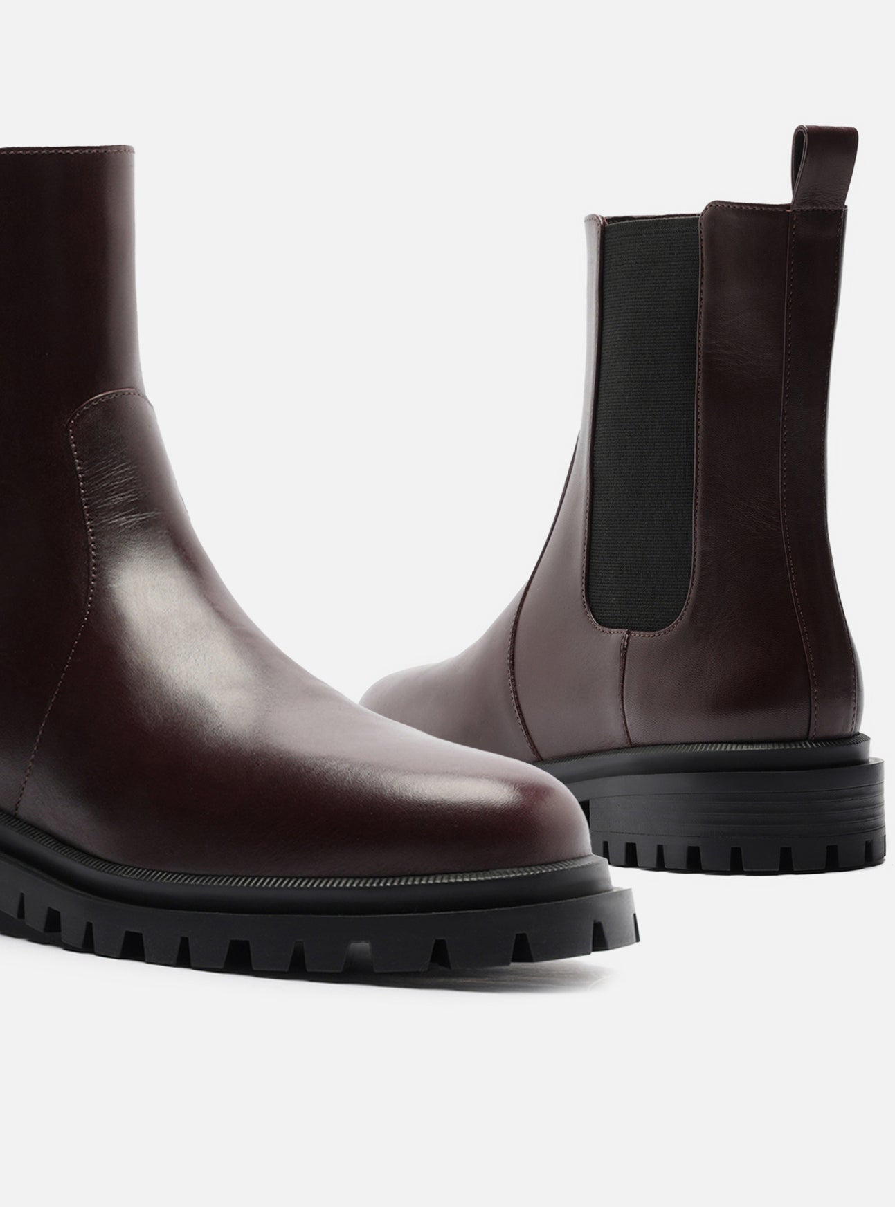 Brandy Low Block Leather Boot Boot F/25