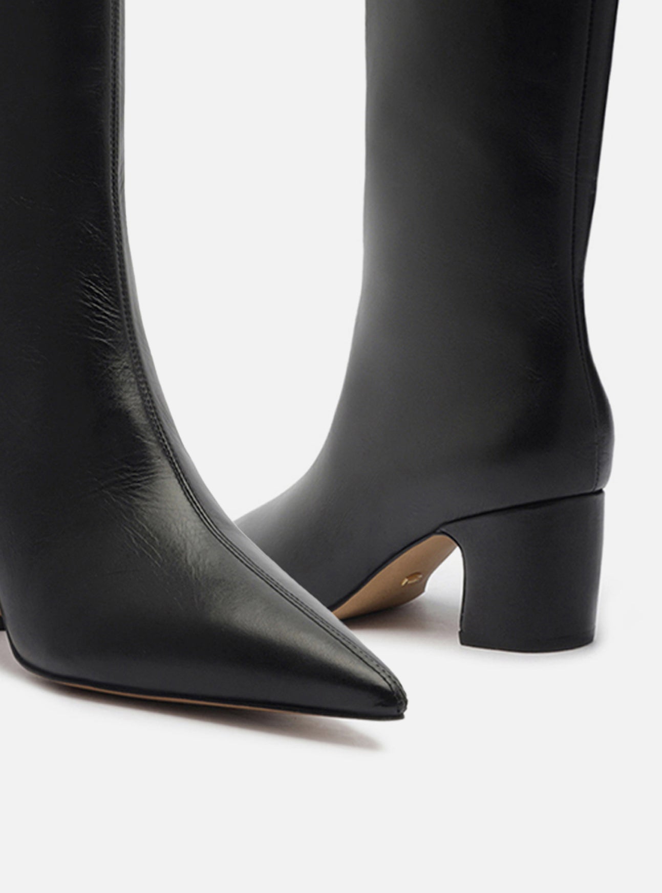 Julie Mid Block Leather Boot Boot F/25