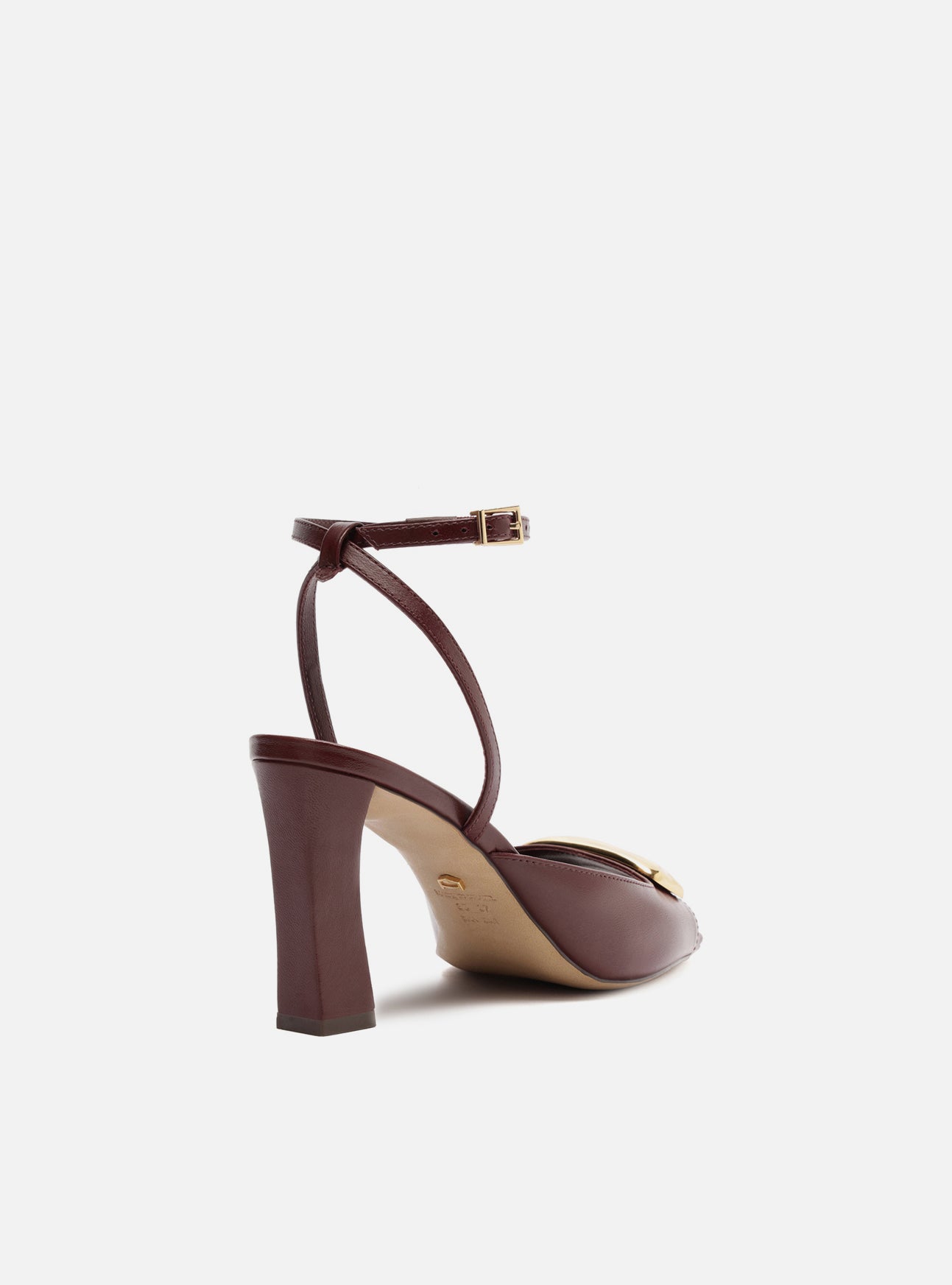 Greer Mid Block Leather Sandal Sandal F/25