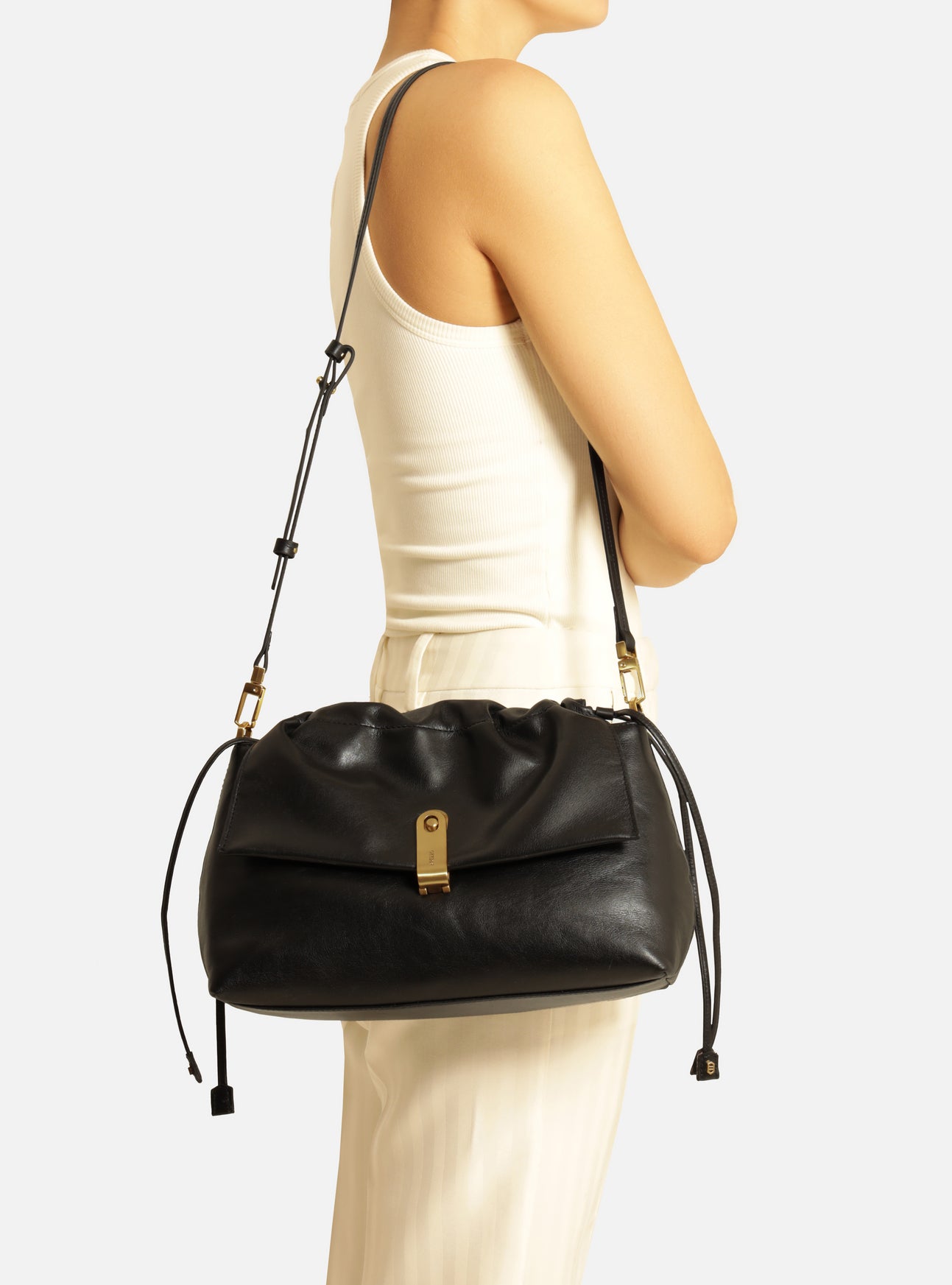 Nicole Medium Leather Pouch Handbag F/25