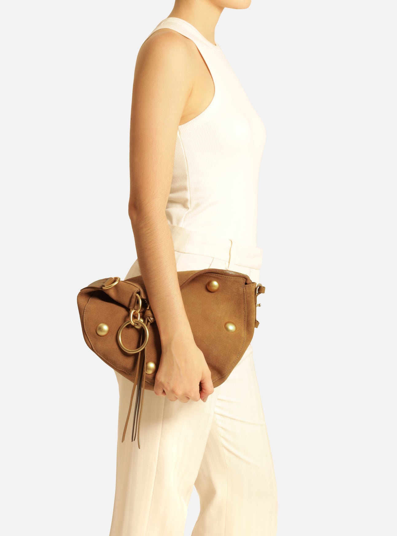 Jamie Medium Suede Crossbody Handbag F/25