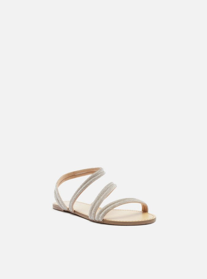 Mikayla Rhinestone Flat Sandal Flat RESORT 25