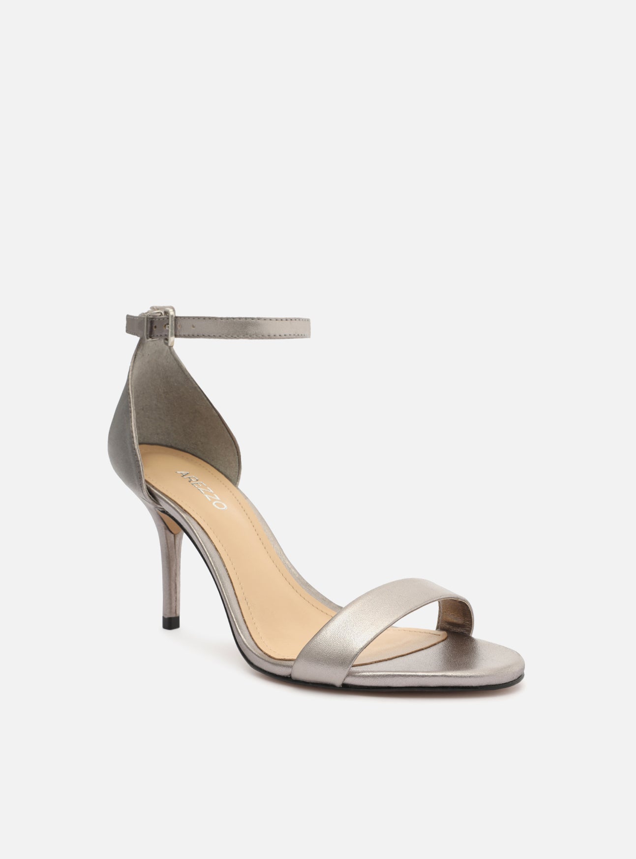Isabelli Old Silver High Stiletto Genuine Leather Sandal – Arezzo