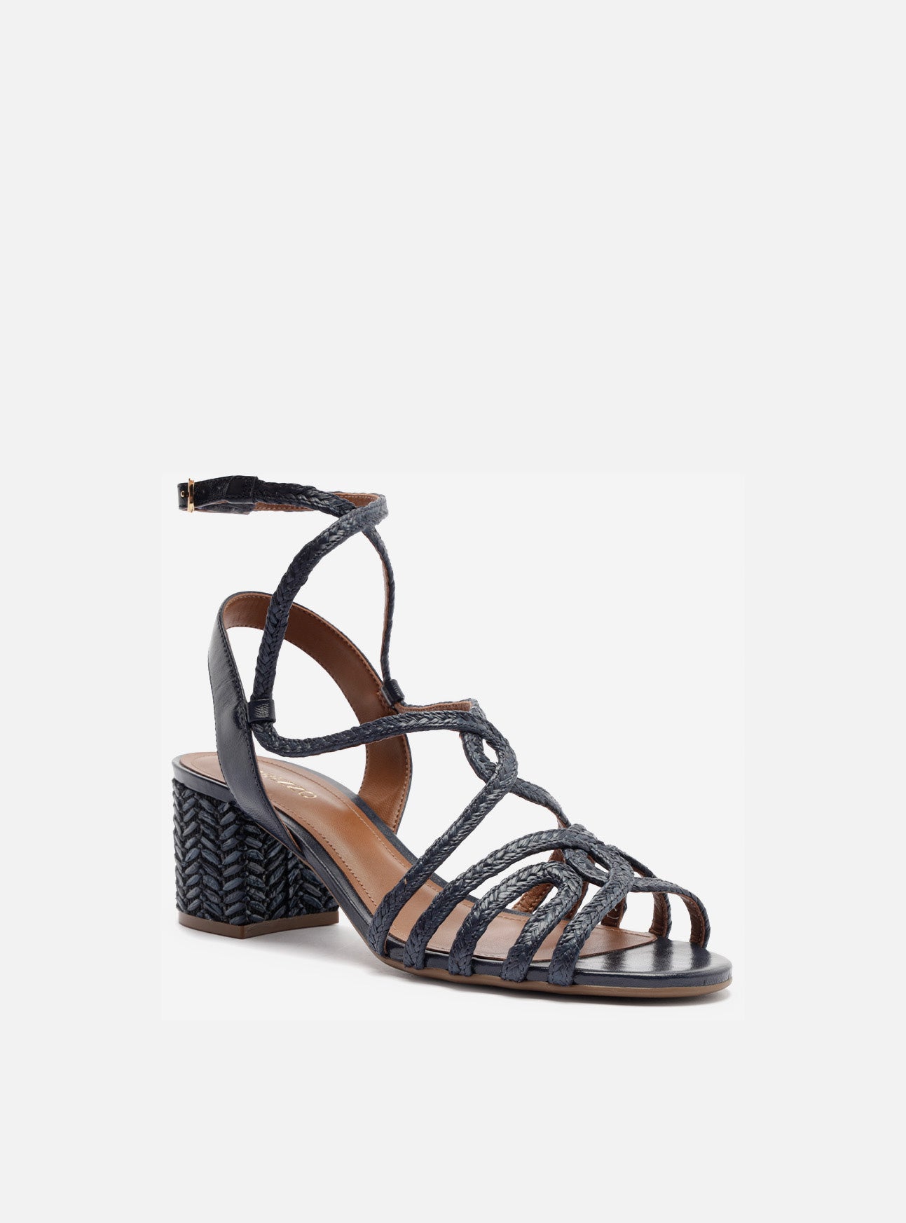 Aria Mid Block Synthetic Sandal Sandals U/26