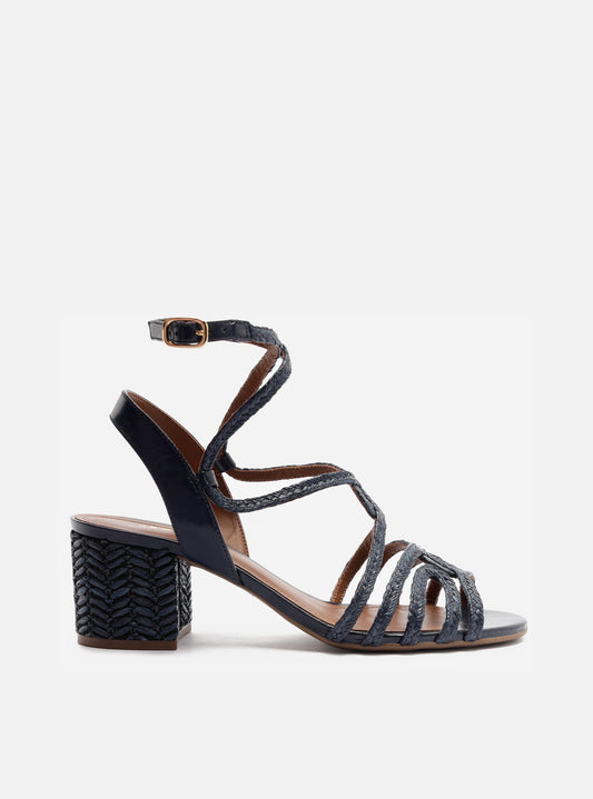 Aria Mid Block Synthetic Sandal Sandals U/26