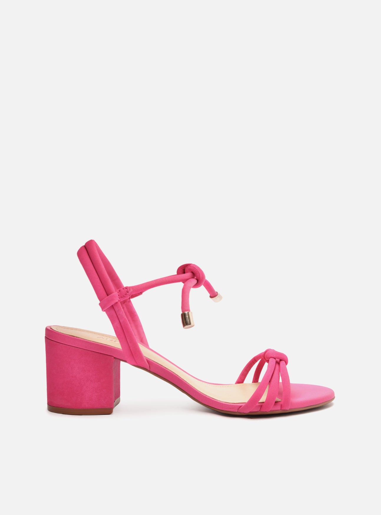 Camila Mid Block Sandal | Pink Genuine Leather Sandal FALL 23