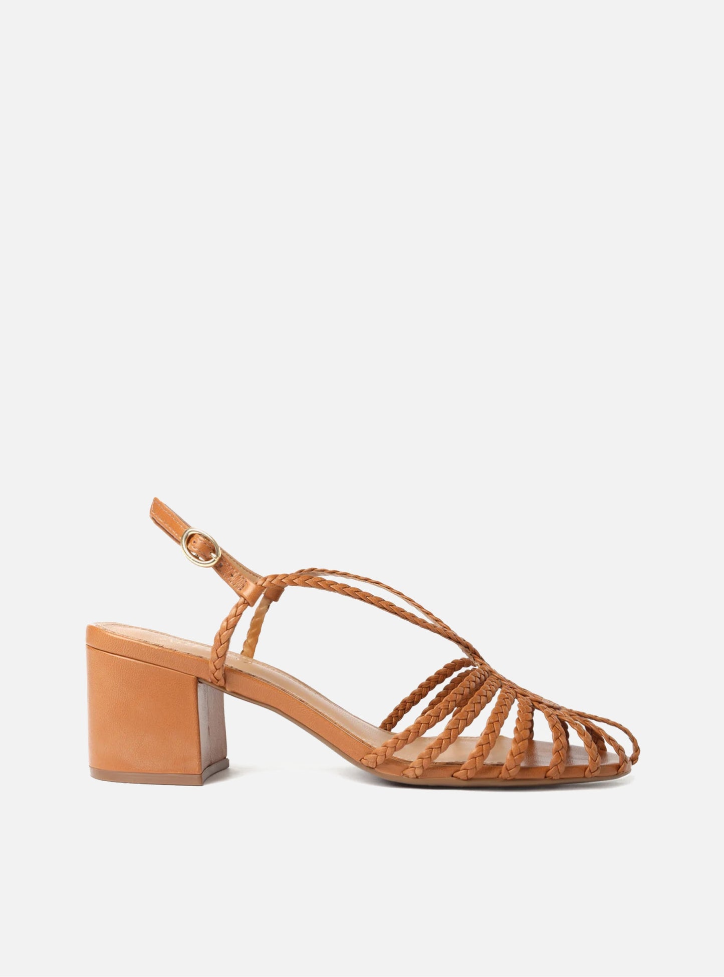 Seiva Synthetic Leather Paola Mid Block Sandal Side View