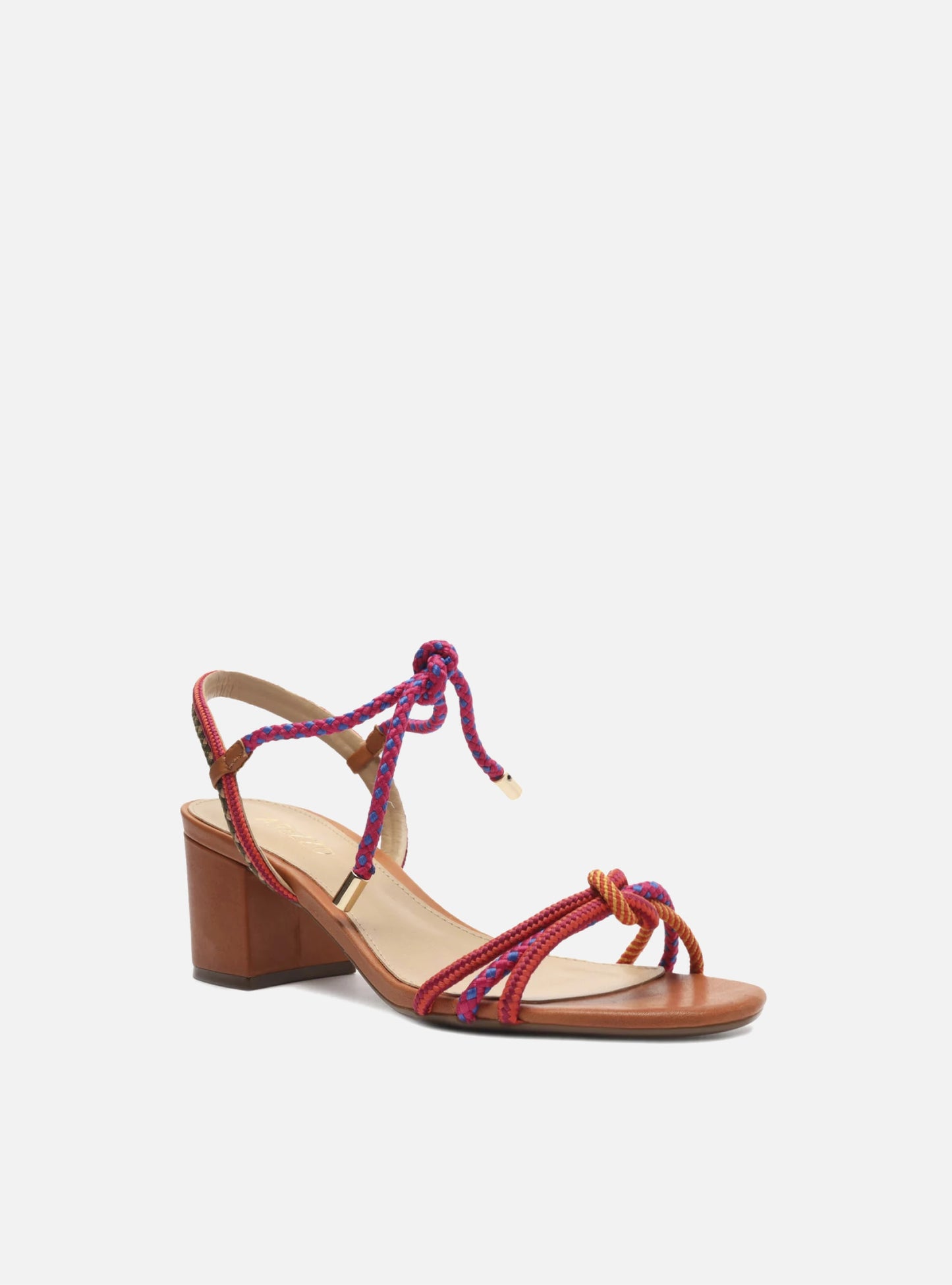 Multicolor Synthetic Camila Mid Block Sandal Front Side View