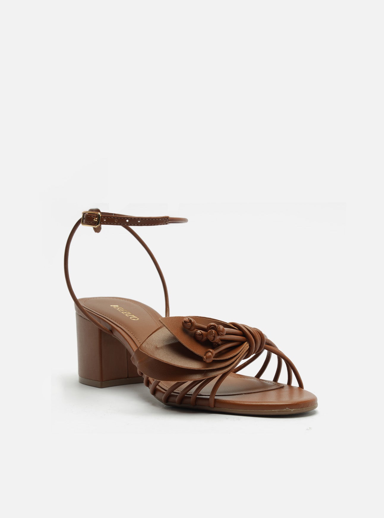 Viola Mid Block Leather Sandal Sandals R/26