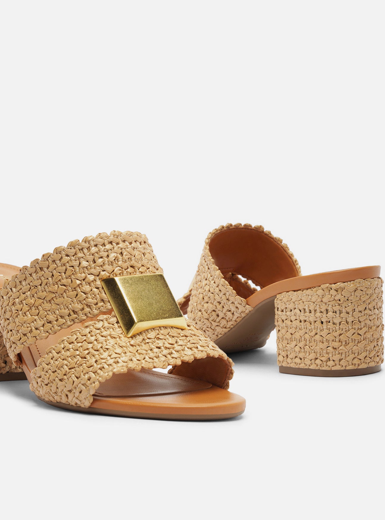 Jackie Mid Block Synthetic Sandal Sandals U/26