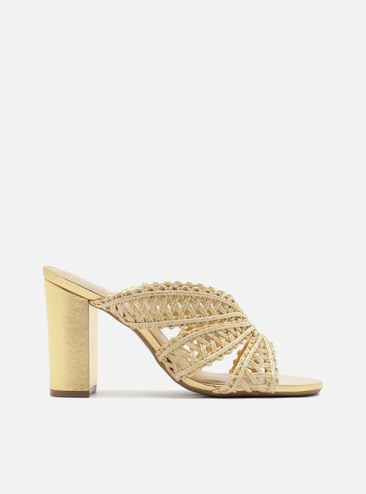 Ciara High Block Fabric Sandal Sandals S/26