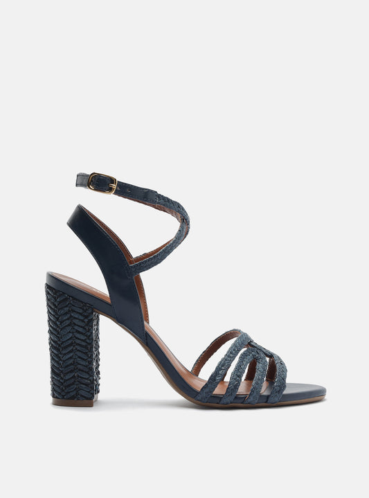 Aria High Block Synthetic Sandal Sandals U/26