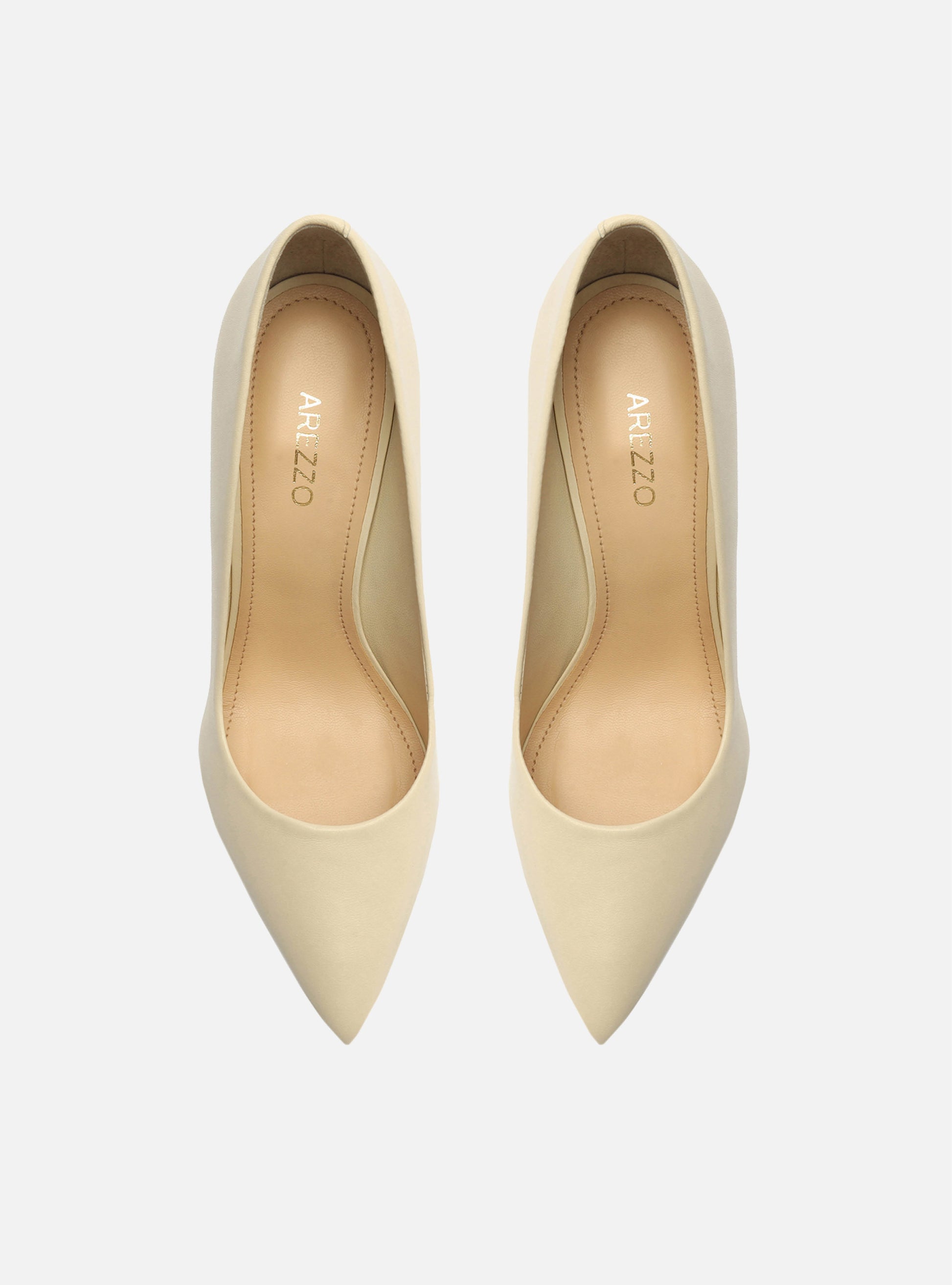 Gabriella High Stiletto Pump | Off White Leather Pump RESORT 23
