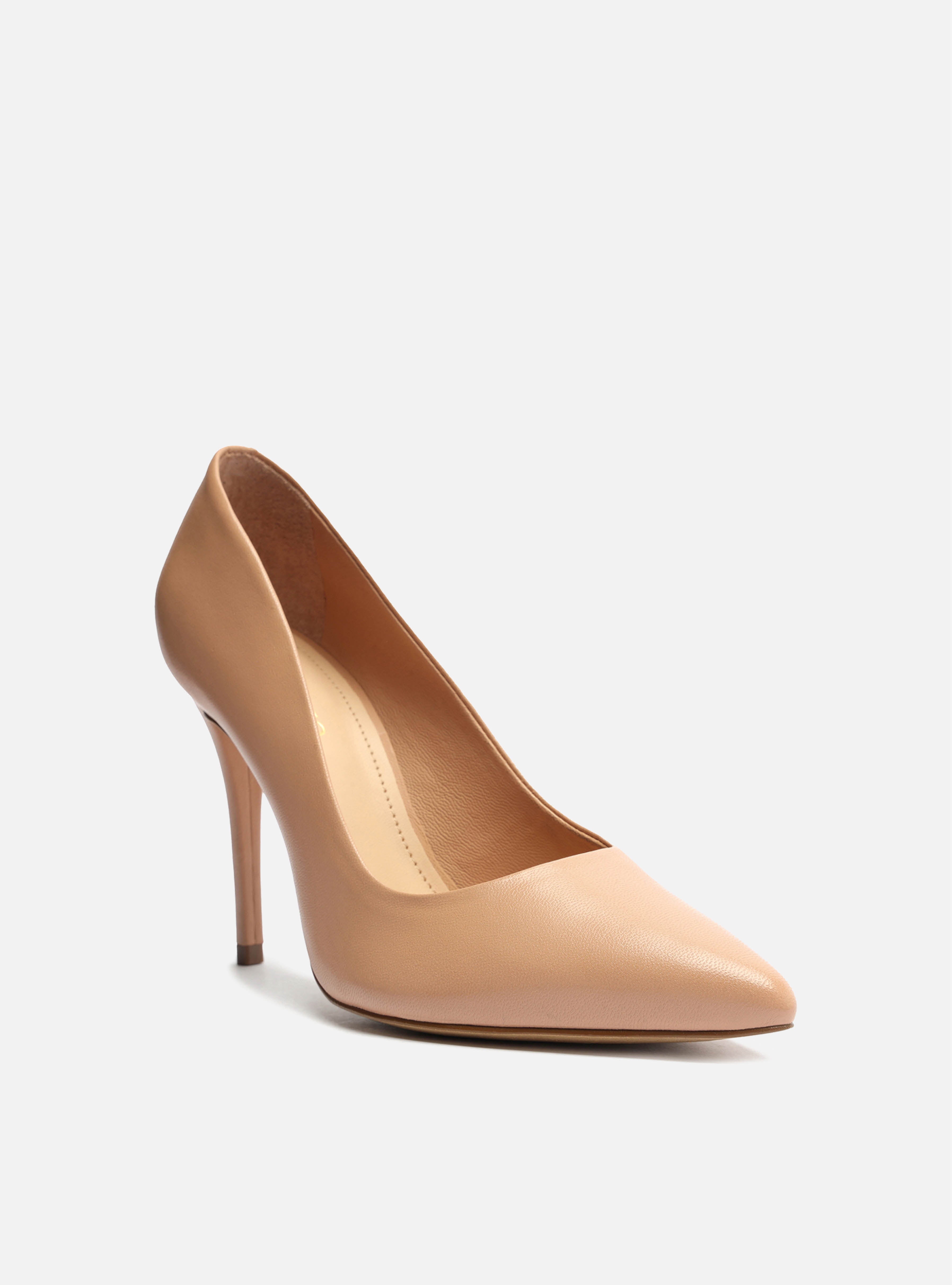 Gabriella High Stiletto Pump | Beige Leather Pumps RESORT 23