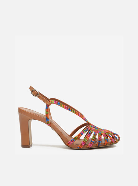 【Ameri VINTAGE】BUNDLING SANDAL Women Open Toe Block Heel Rhinestone Ankle Strap Sandals