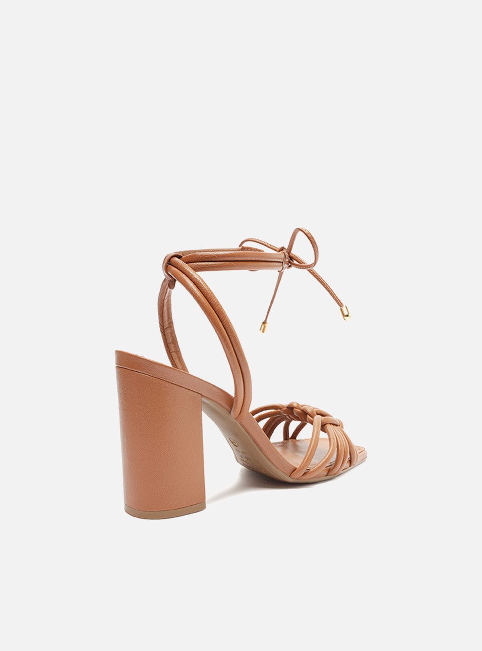 Kayla Brown High Block Synthetic Sandal Arezzo