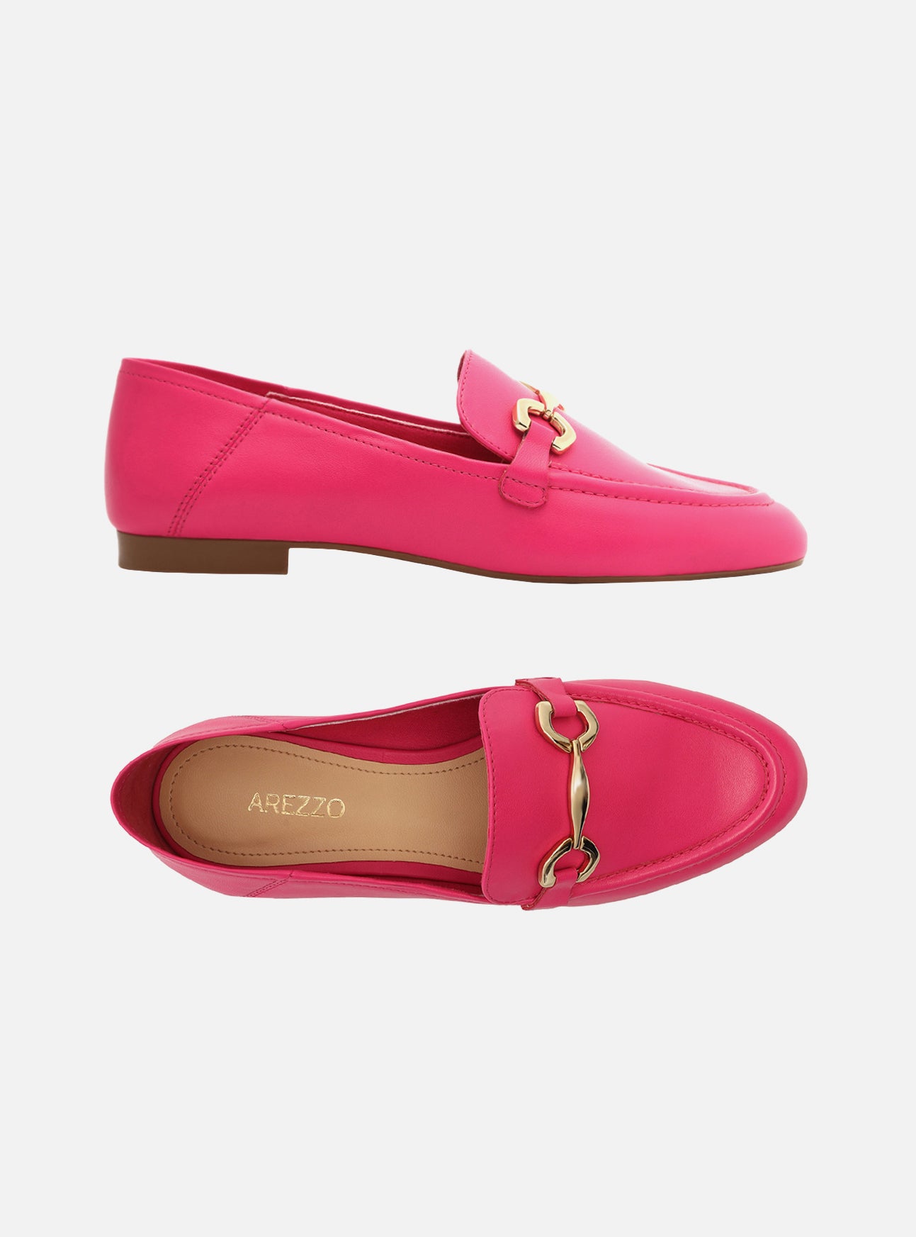 Emma Pink Genuine Leather Loafer – Arezzo