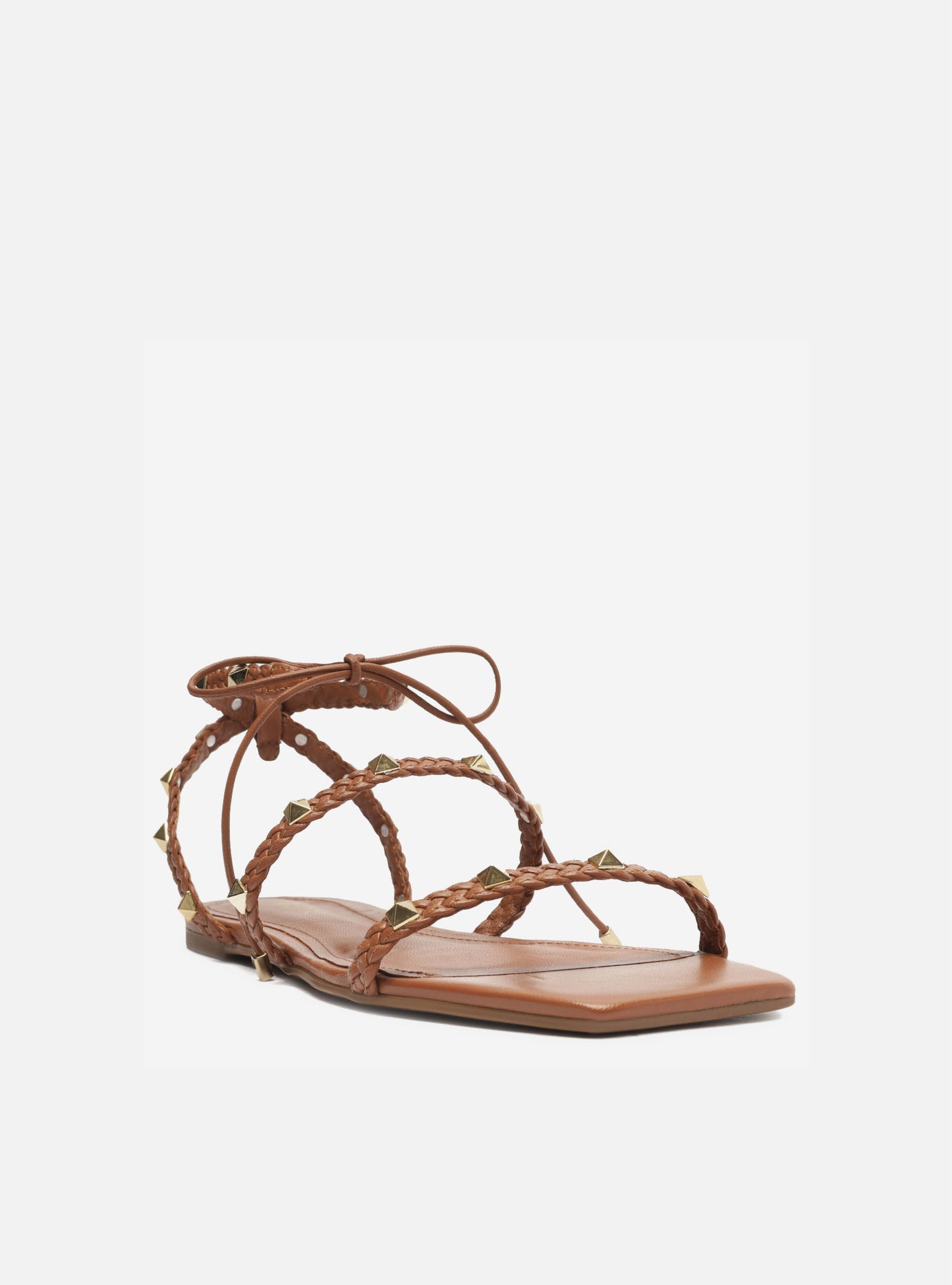 Iris Brown Flat Synthetic Sandal – Arezzo