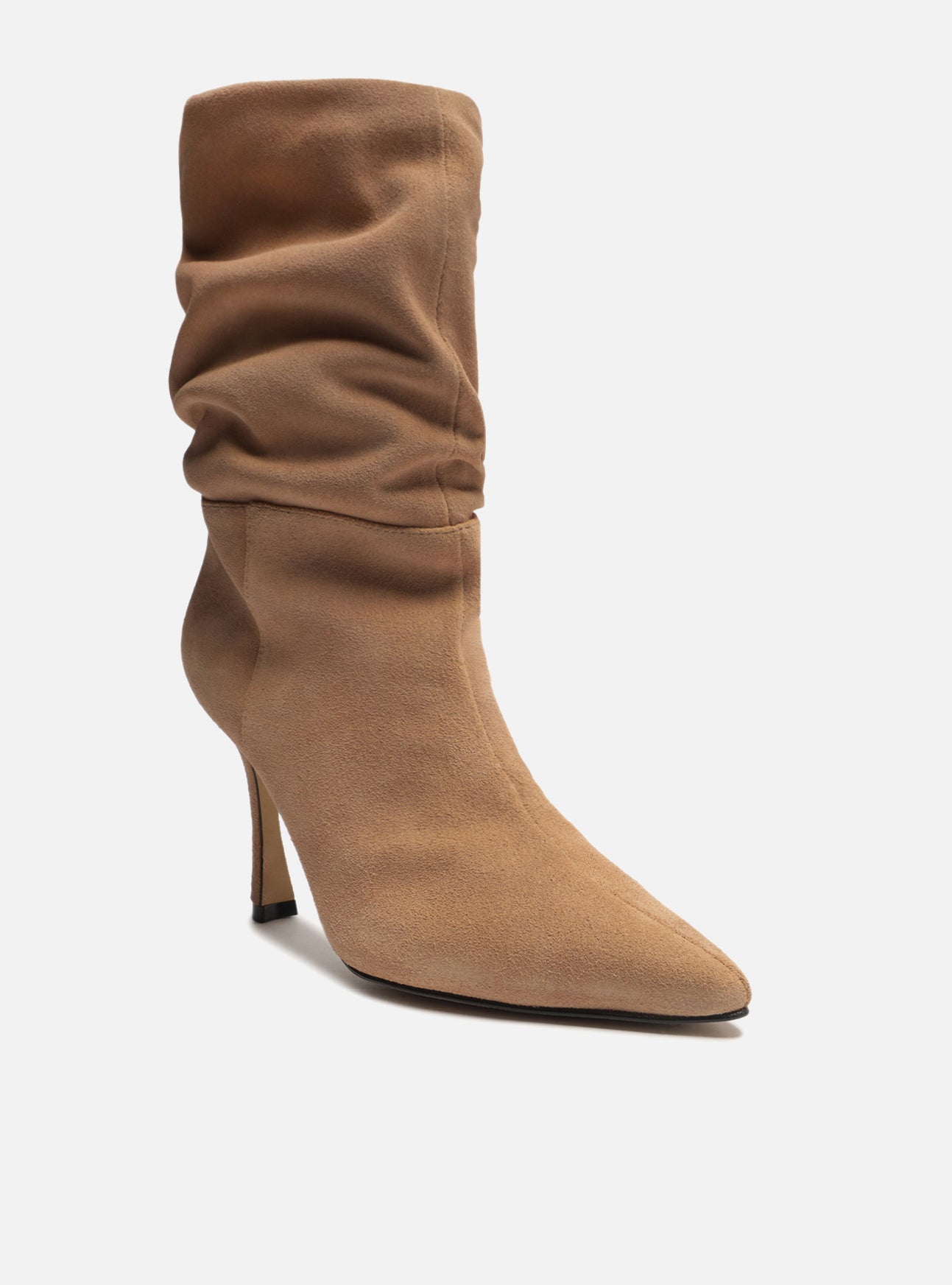 Genuine leather slouch boots cheap