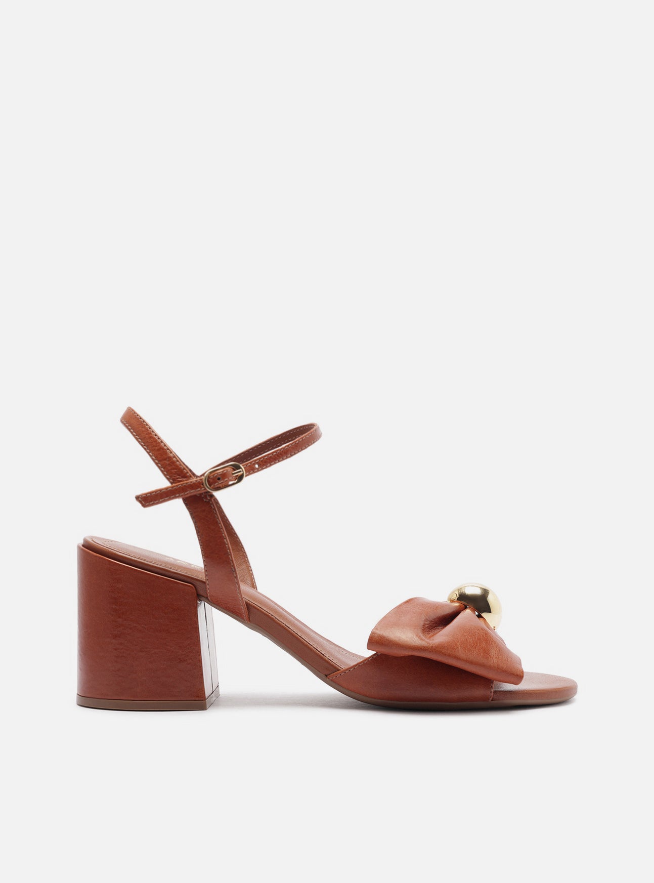 Rayna Mid Block Leather Sandal Sandal F/25