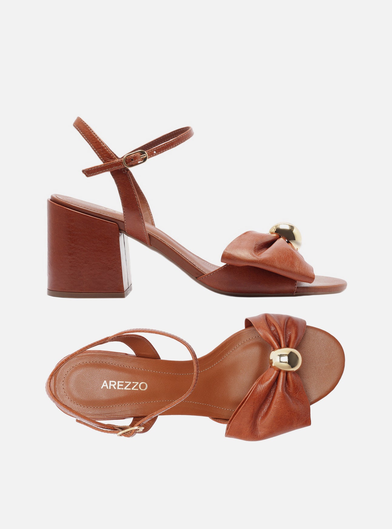 Rayna Mid Block Leather Sandal Sandal F/25