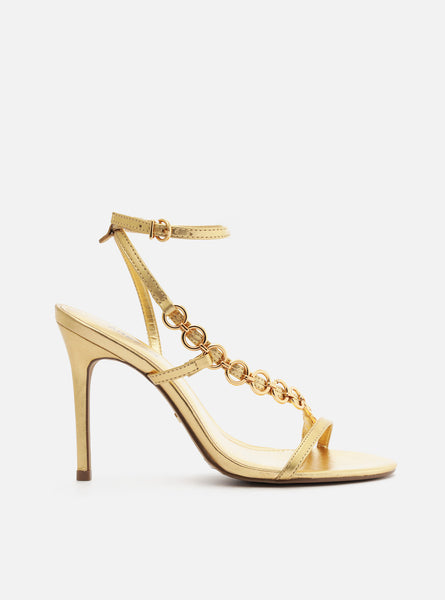 【ZUCCA】LEATHER HIGH CUT SANDAL 497T Mackenzie Gold High Stiletto Genuine Leather Sandal – Arezzo