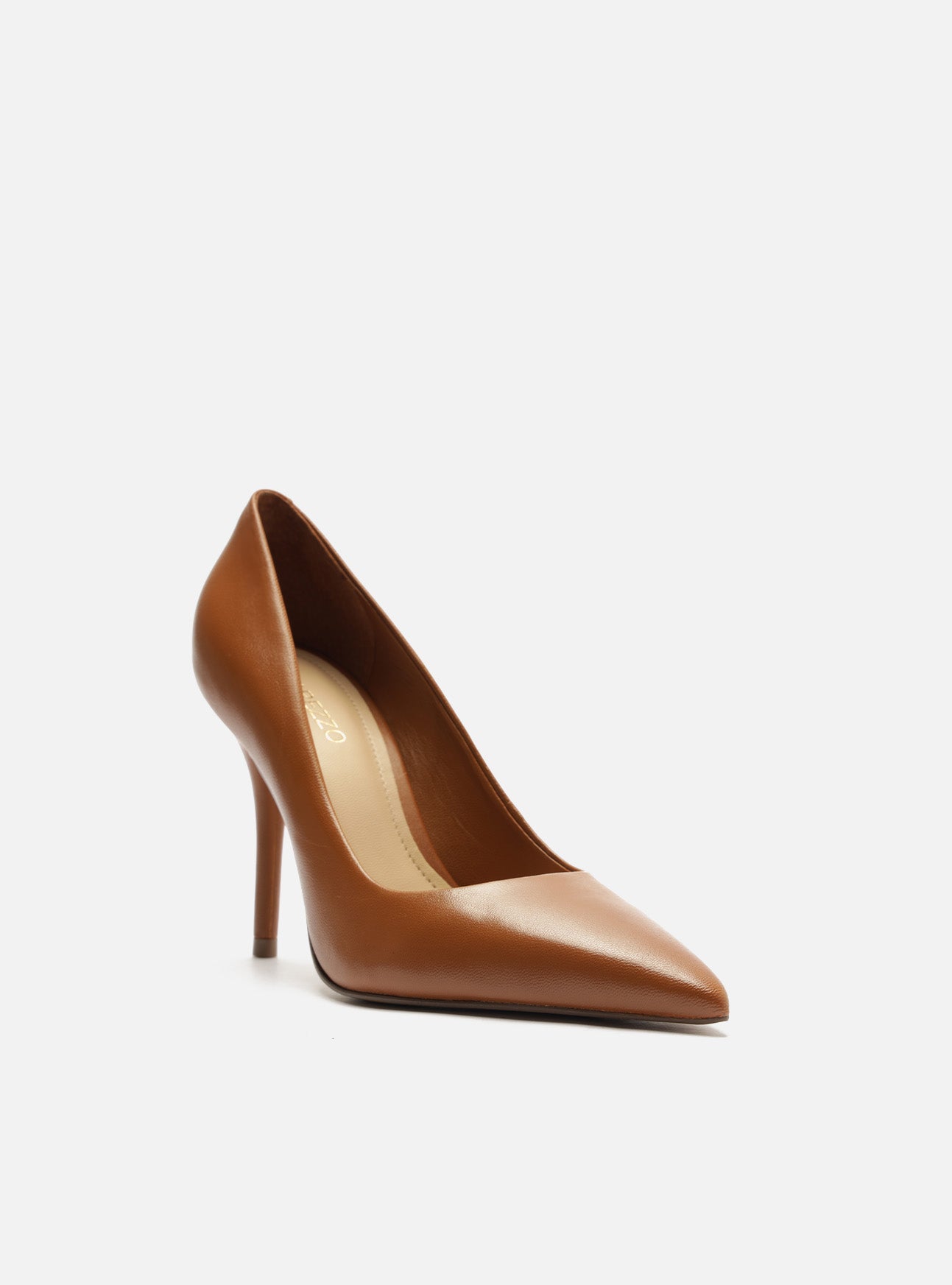 Emily High Stiletto Pump – Brown Leather High Heels for Versatile