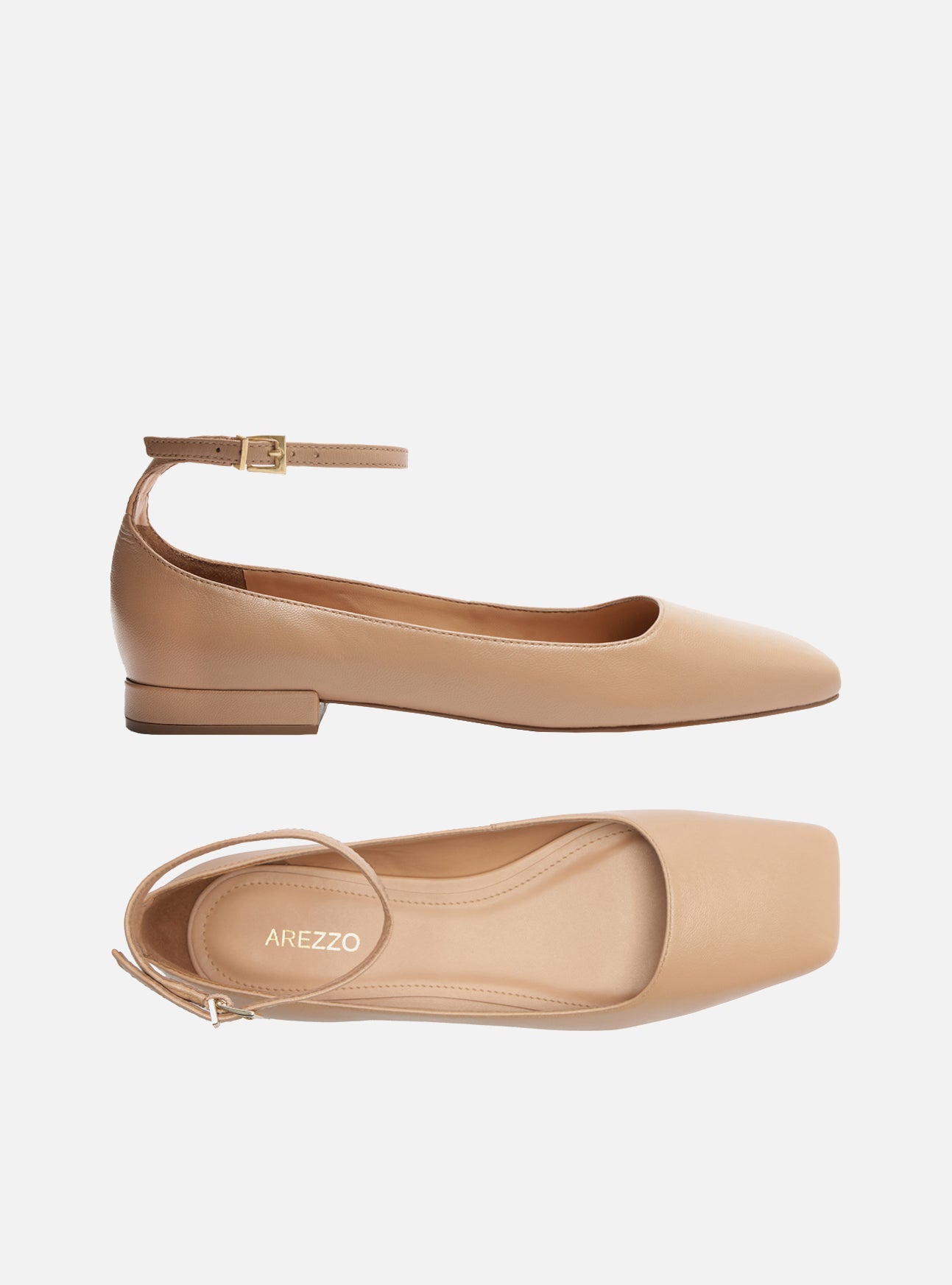 Beige flats on sale