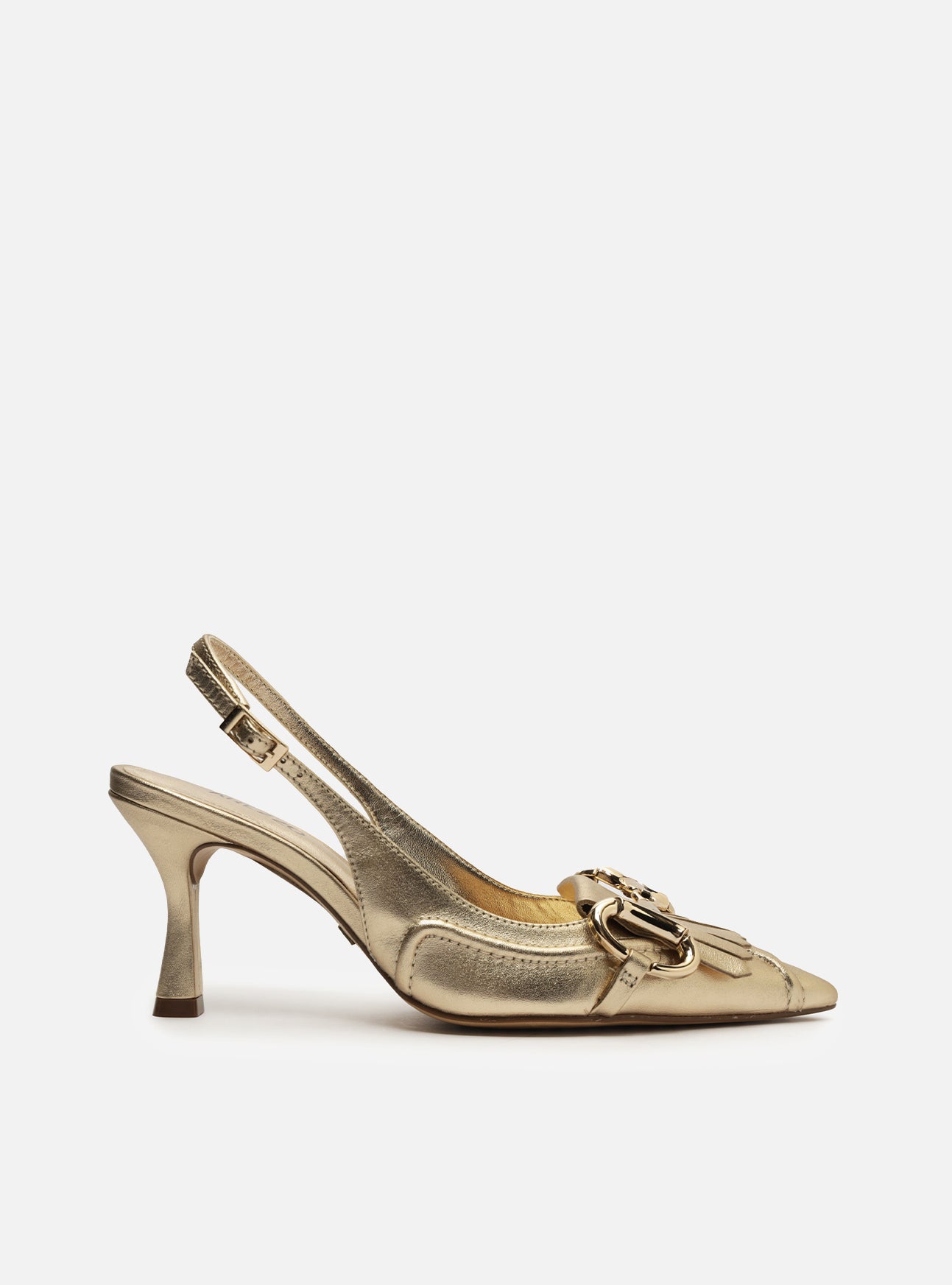 Delilah Gold High Stiletto Genuine Leather Pump – Arezzo