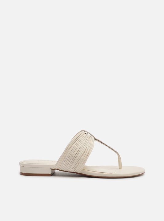 Elani Leather Flat Sandals S/26