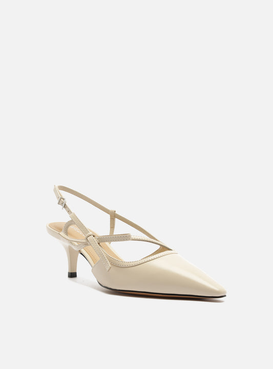 Tessa Mid Stiletto Leather Pump Pumps S/26